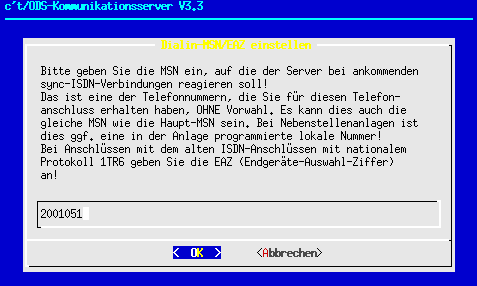 Telefonnummer angeben