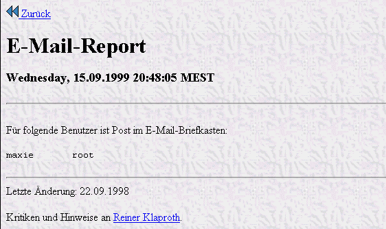 Mail-Report