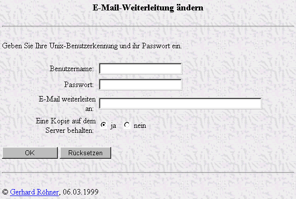 Mail-Weiterleitung