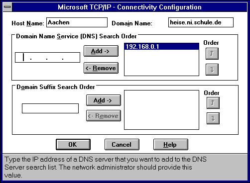 DNS-Konfiguration