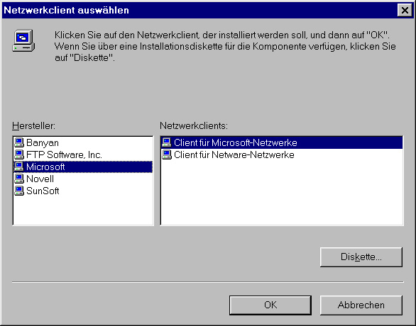 Client fr Microsoft-Netzwerke