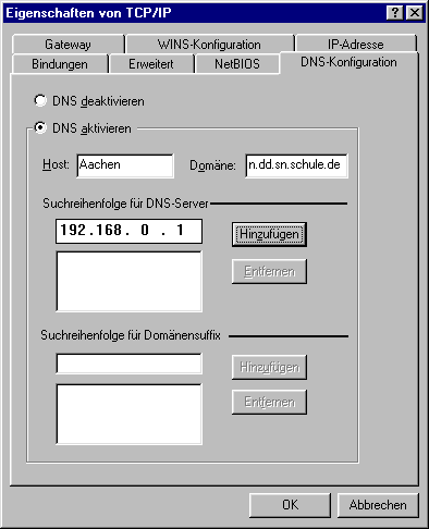 DNS-Einstellungen