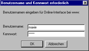 Authentifizierung Admin-Interface