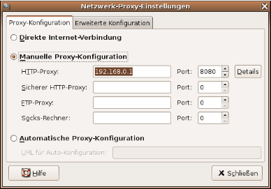 Ubuntu – Proxy-Einstellungen