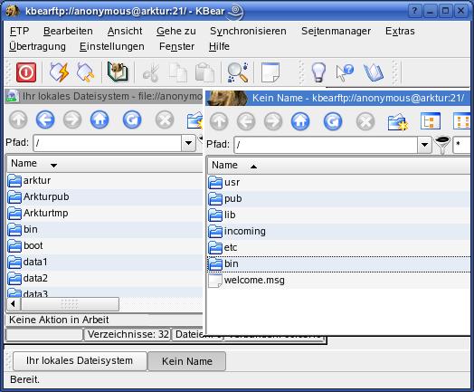 anonymer ftp-Zugriff
