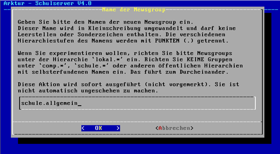 Neue Newsgruppe anlegen