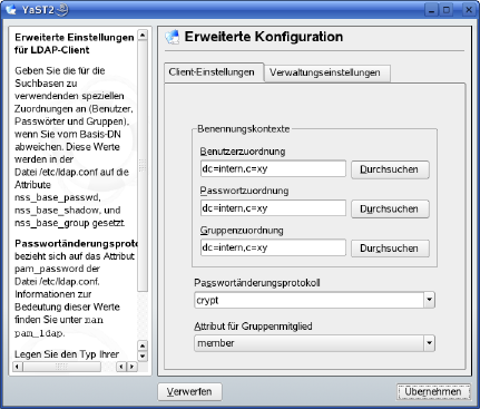 Linux - Erweiterte Konfiguration des LDAP-Clients