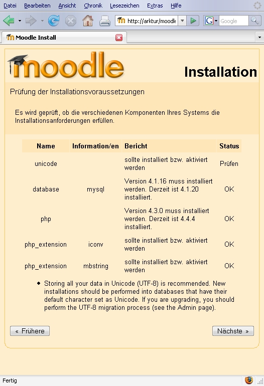 Installationsprüfung