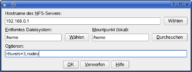 Linux - NFS-Einstellungen für /home
